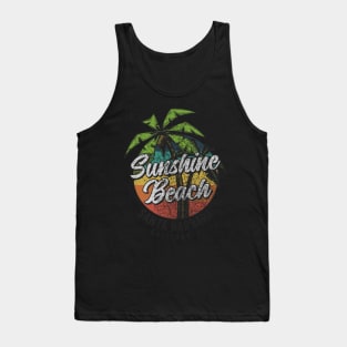 Santa Barbara California Beach summer palm tree surfing distressed grunge Tank Top